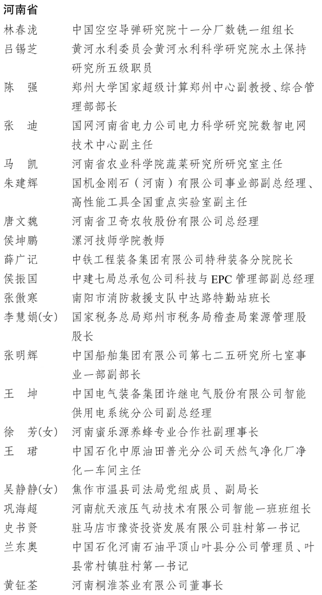 2025年度中国青年五四奖章暨新时代青年先锋奖公布！河南21人和1个团队获奖