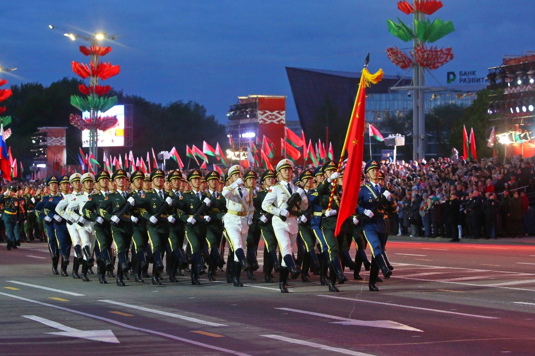 Chinese PLA honor guard joins Minsk parade marking 80th anniversary of victory in Soviet Union's Great Patriotic War