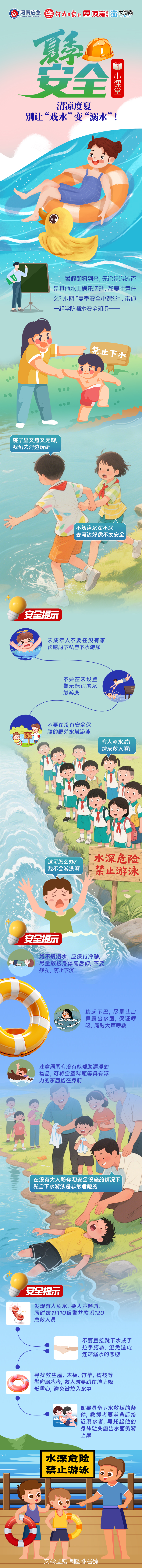 夏季安全小课堂①丨清凉度夏，别让“戏水”变“溺水”！