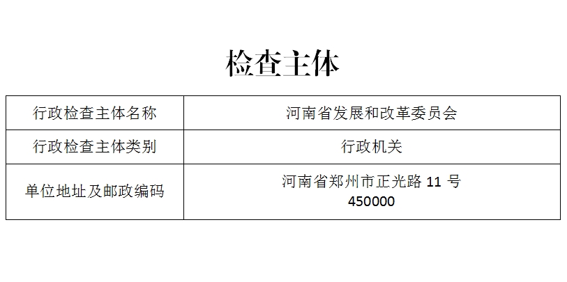 检查主体