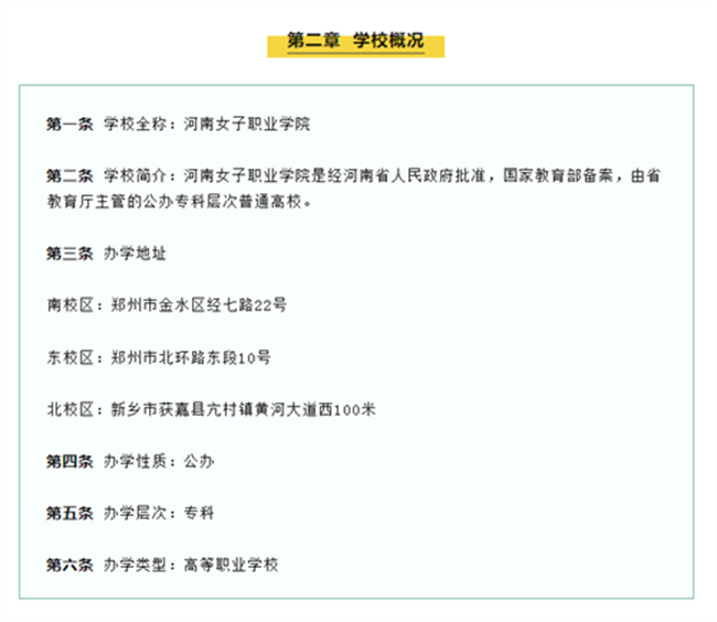 河南女子职业学院2025年招生章程
