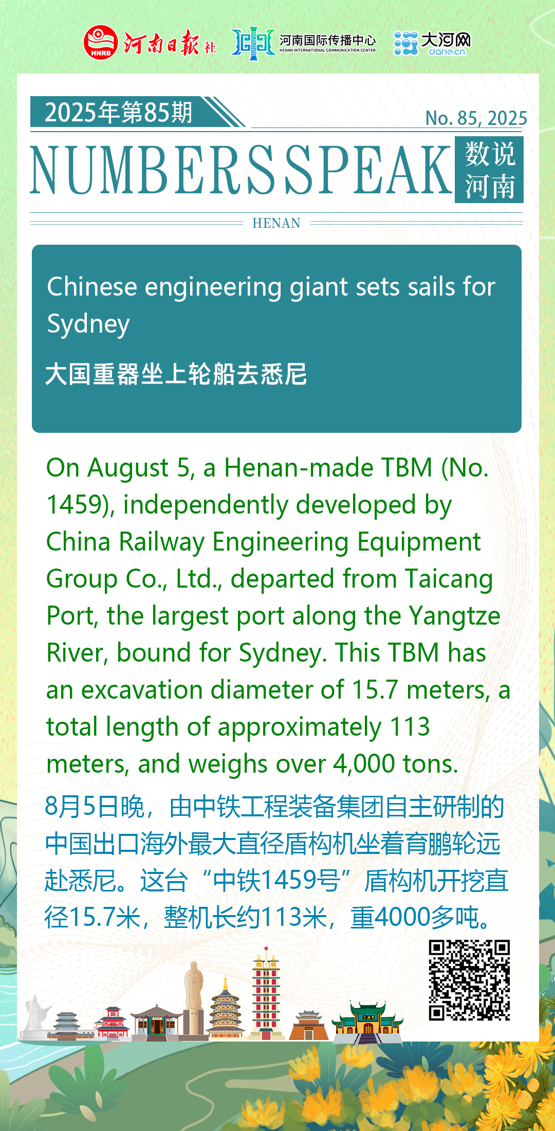 Chinese engineering giant sets sails for Sydney