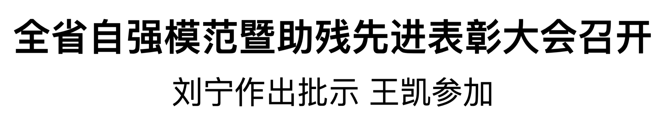 全省自强模范暨助残先进表彰大会召开
