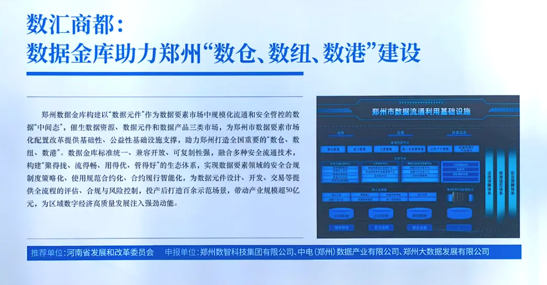 数汇商都：数据金库助力郑州“数仓、数纽、数港”建设项目入选全国数据基础设施建设典型案例