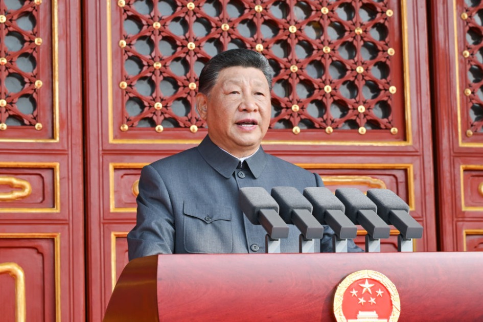 Xi Focus: Xi addresses V-Day reception, stressing justice, peace, people's strength