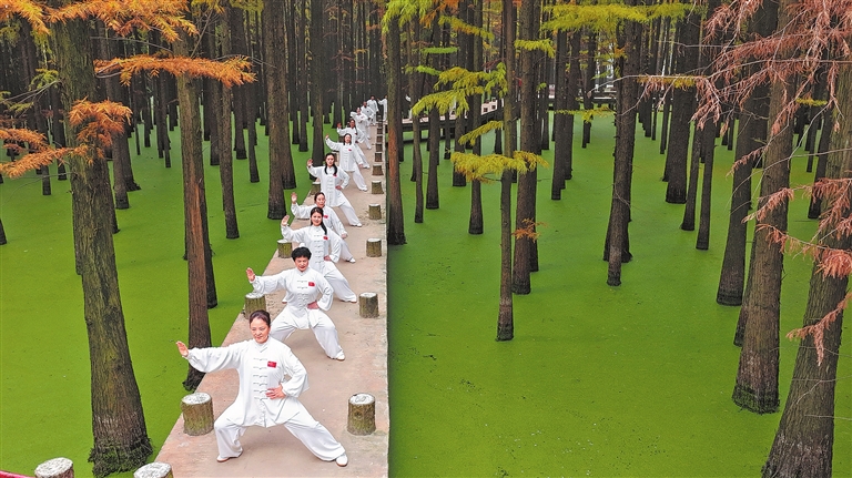 Tai Chi enthusiasts at Beihu Park Tai Chi enthusiasts at Beihu Park