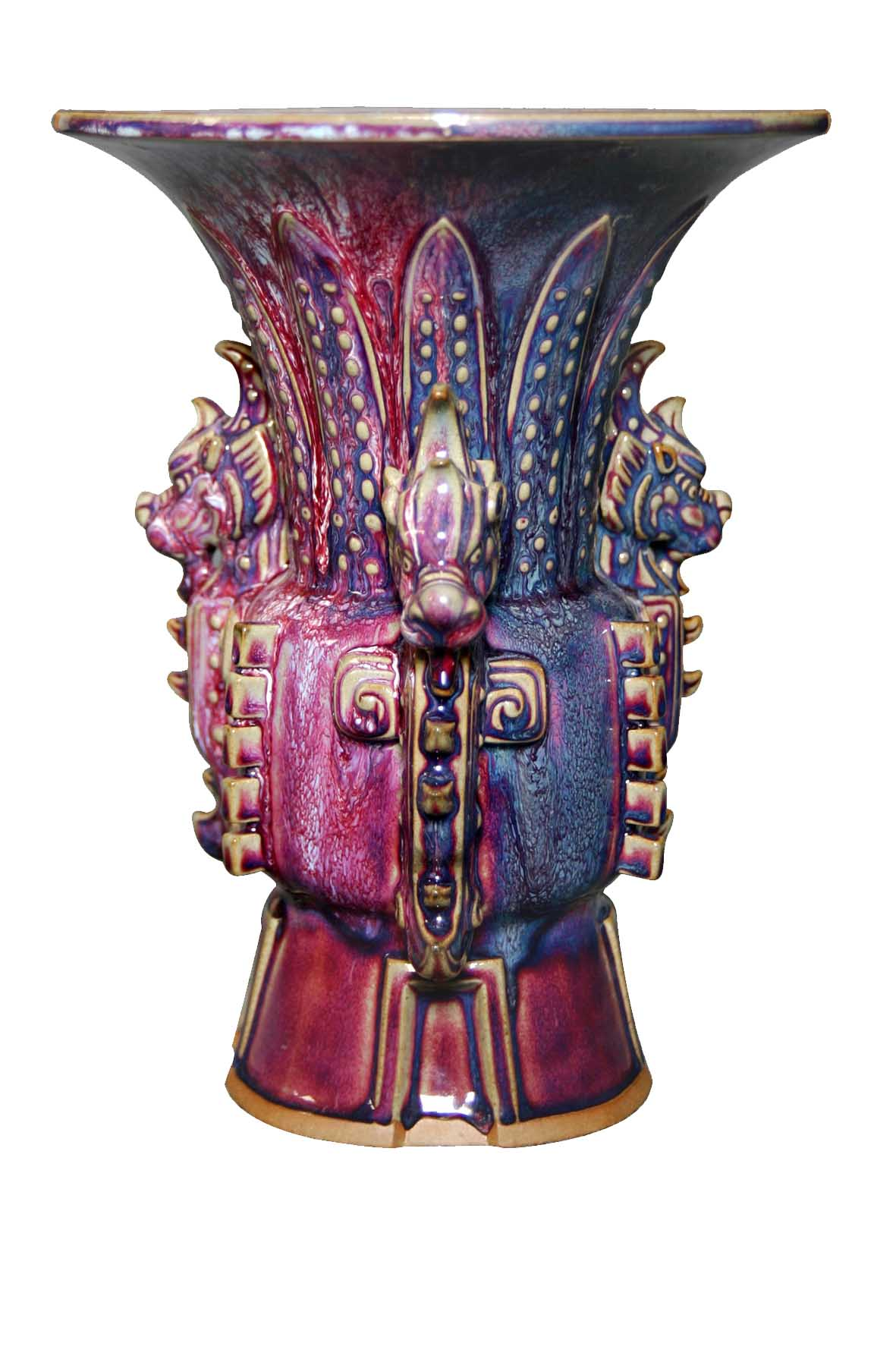 Jun porcelain vessel symbolizing prosperity