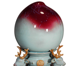 Jun porcelain vessel symbolizing longevity