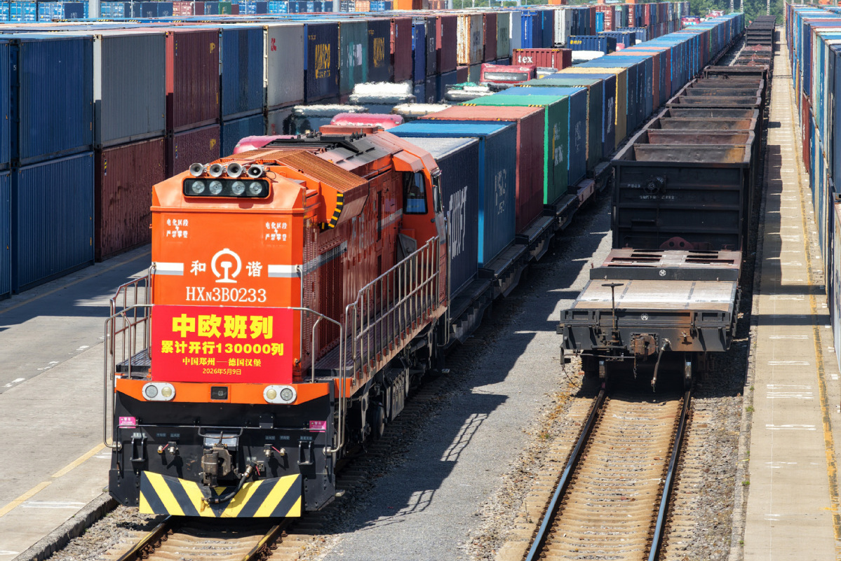 China-Europe Railway Express trips top 130,000