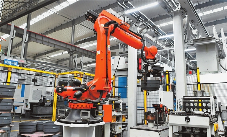 Smart factory busy with orders