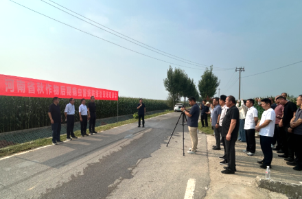 秋作物后期病虫害统防统治观摩会在夏邑召开