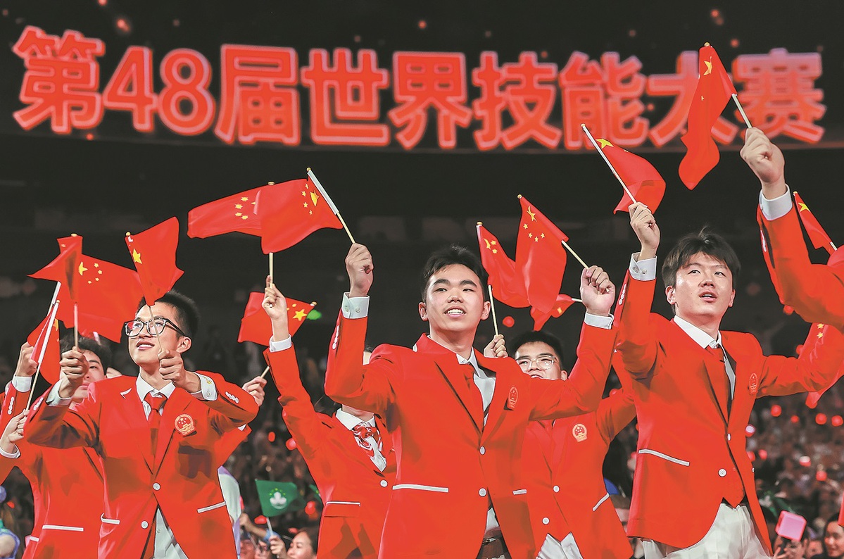 China retains top spot in gold medal tally at 48th WorldSkills Competition