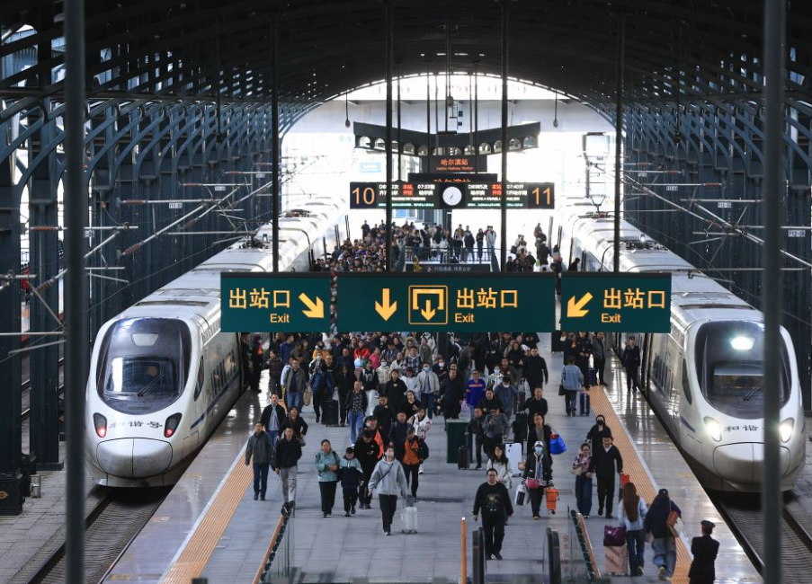China's railway passenger trips hit record single-day high