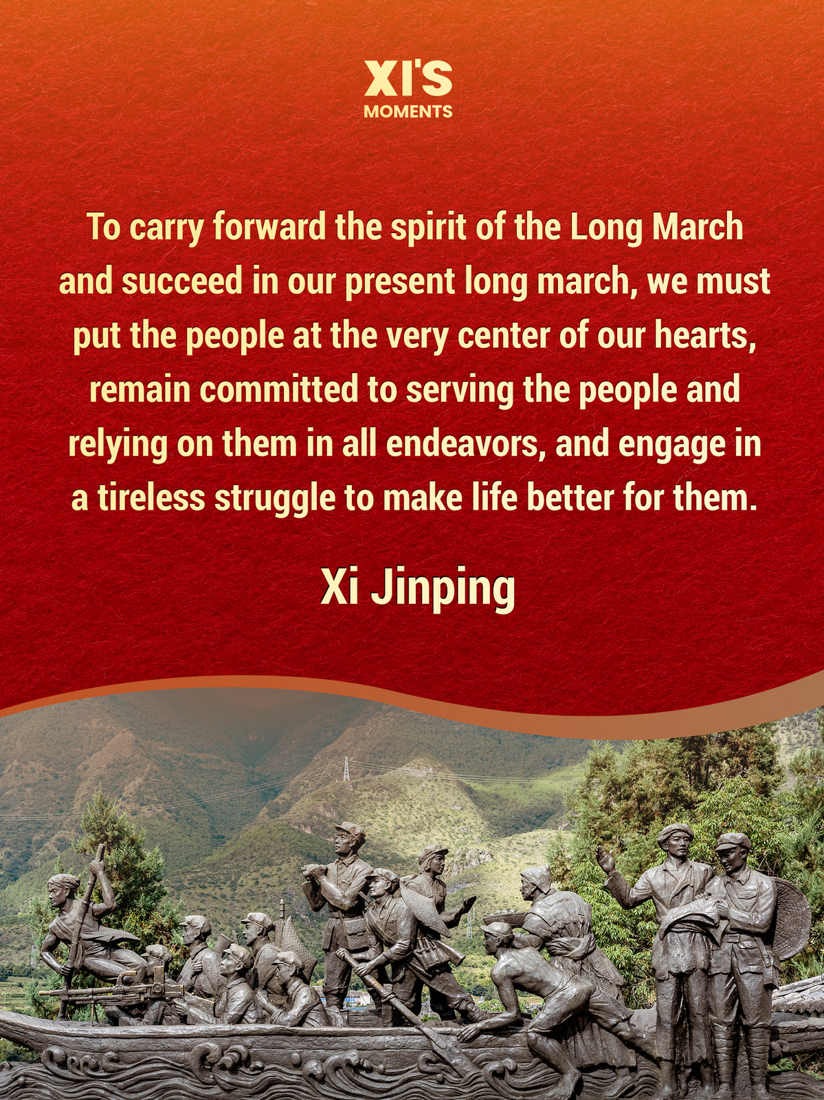 Xi on enduring spirit of Long March